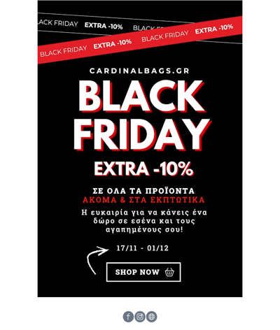 Black Friday by Cardinal Bags🚨 EXTRA -10% σε ΟΛΑ