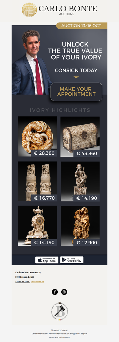 Your ivory could be worth more than you think - Auction 13-16 October