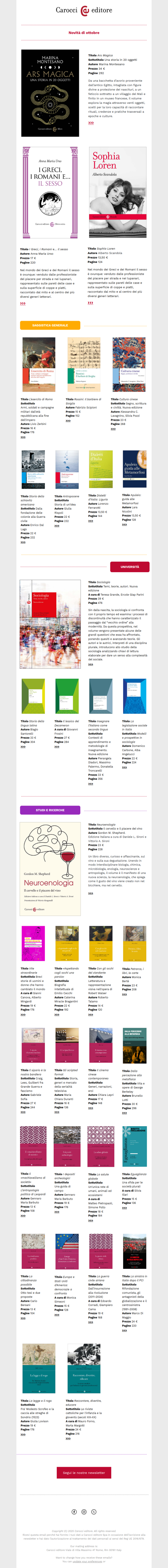 Novità di novembre - Carocci editore