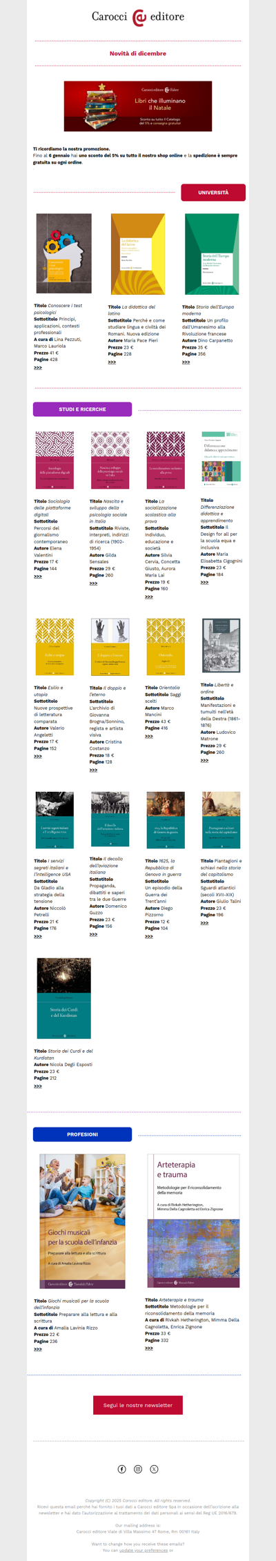 Novità di dicembre - Carocci editore