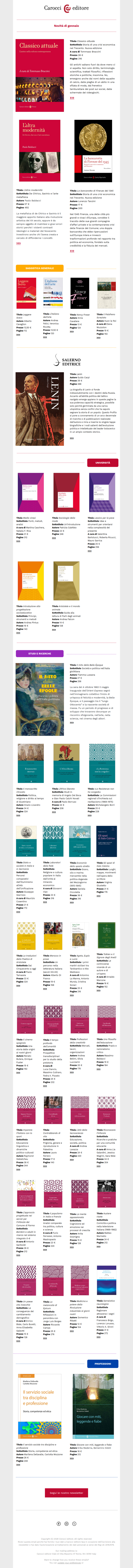 Novità di gennaio - Carocci editore