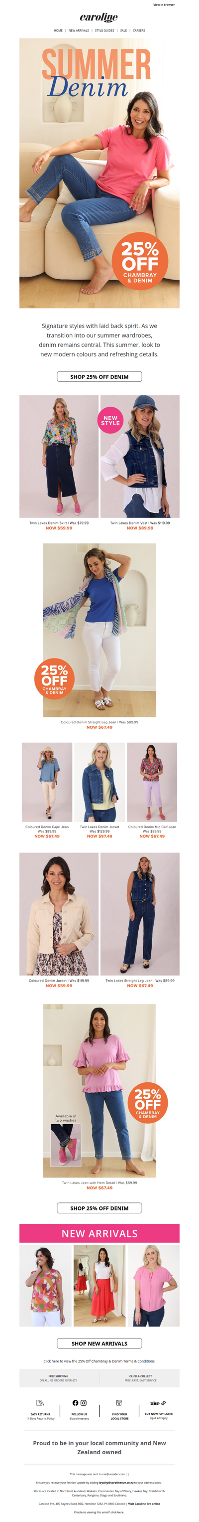 ca Enjoy 25% off Denim & Chambray