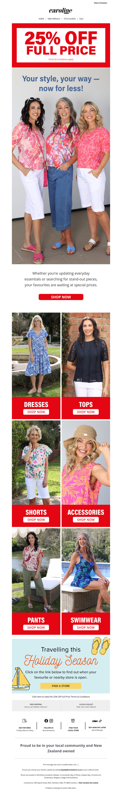 ca your favourites with 25% off full price!