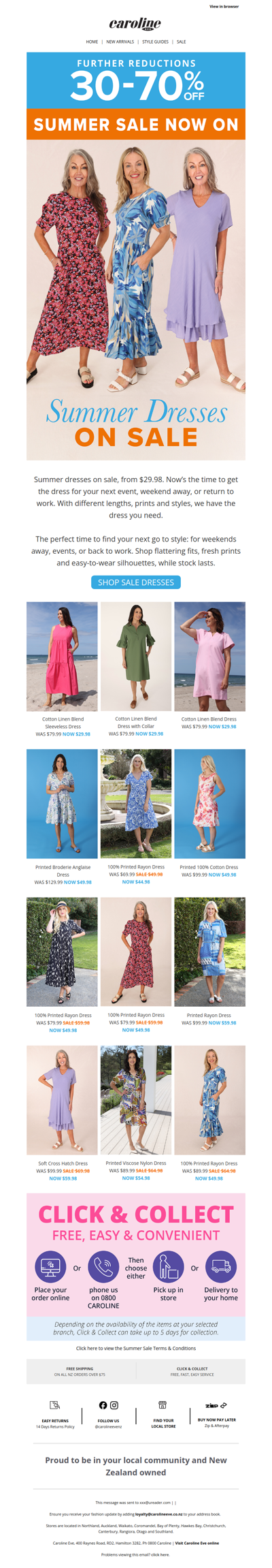 Dresses from $29.98
