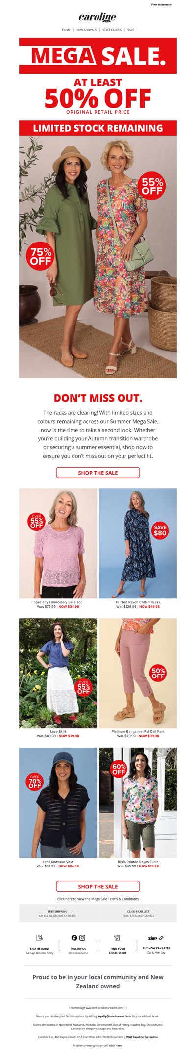 Be quick: Popular Mega Sale styles are nearly gone! 🚨