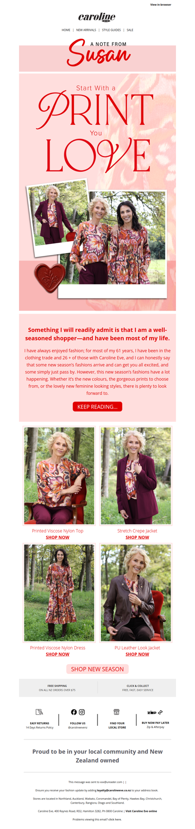 A Note From Susan: Start With a Print You Love