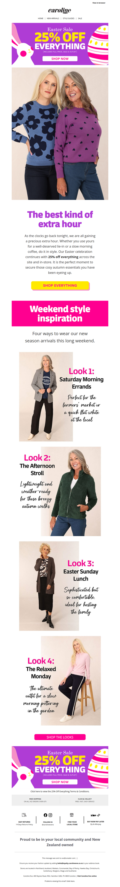 An extra hour for you (and 25% off)