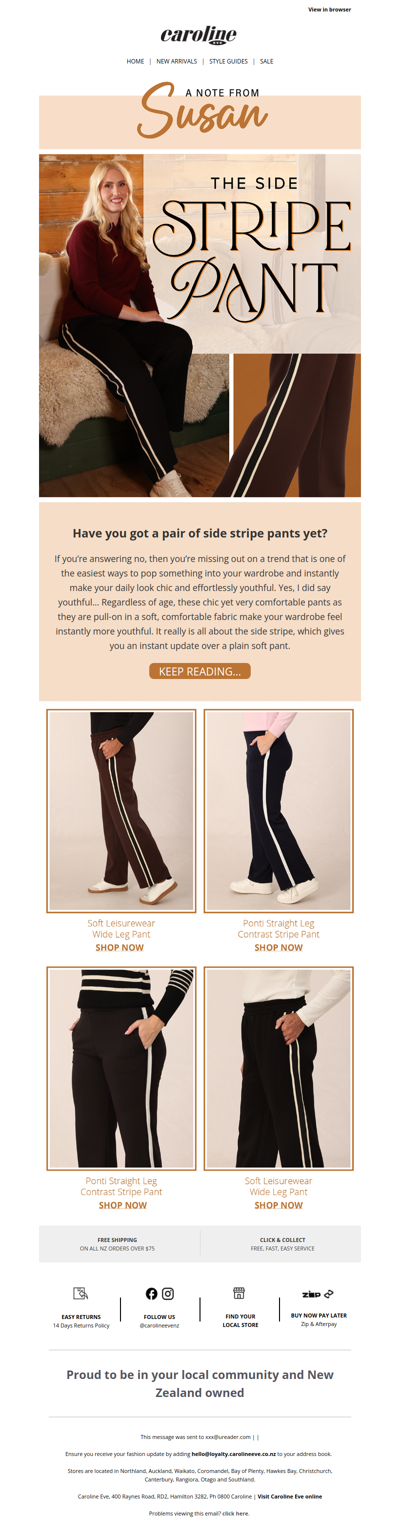Susan's Pick: The Contrast Stripe Pant 👖
