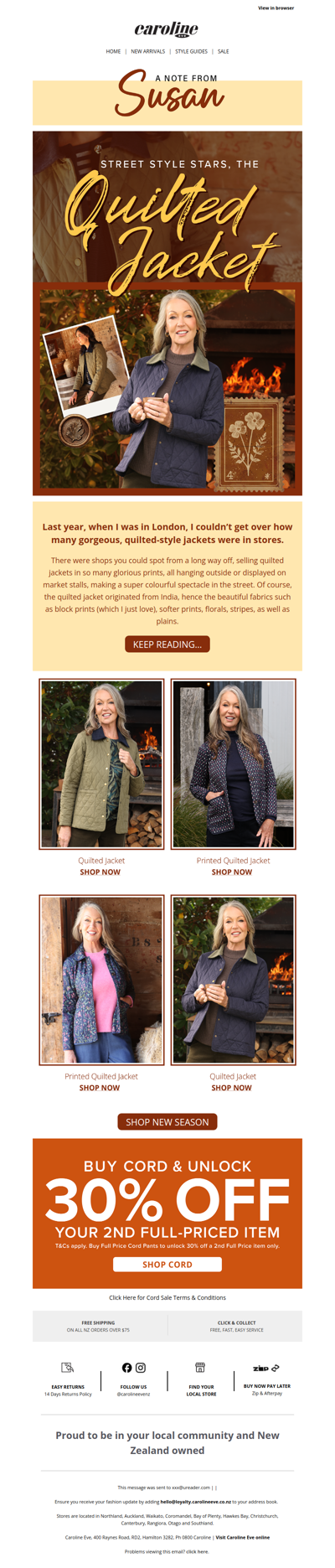 A Note from Susan: The Padded Jacket 🧥