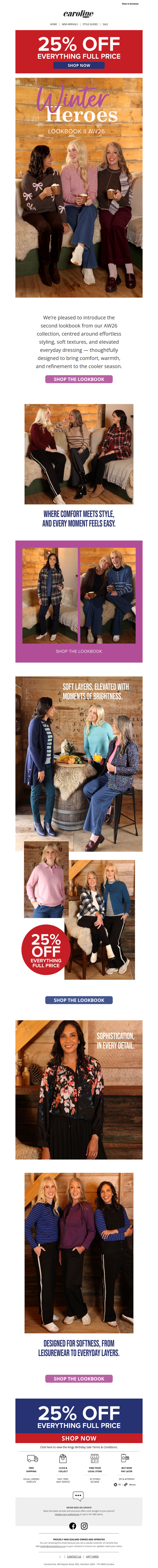 Discover the latest winter trends and save 25%