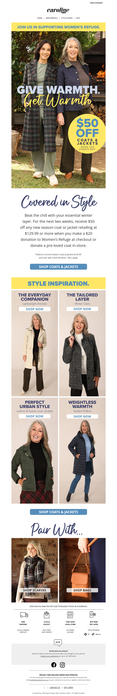 Hi ca, $50 off your new winter coat (for a very good cause)