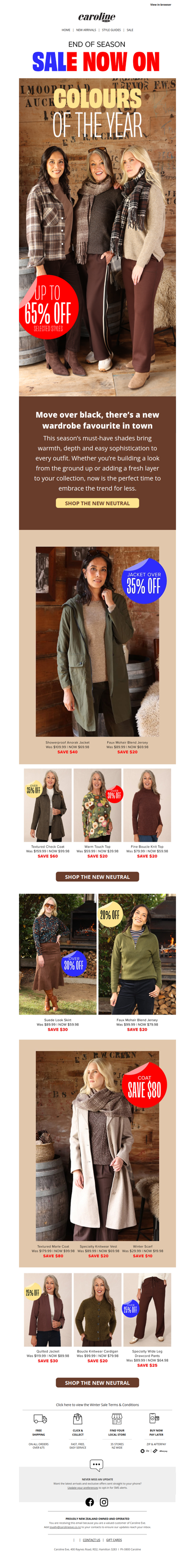 Your new neutrals, ON SALE