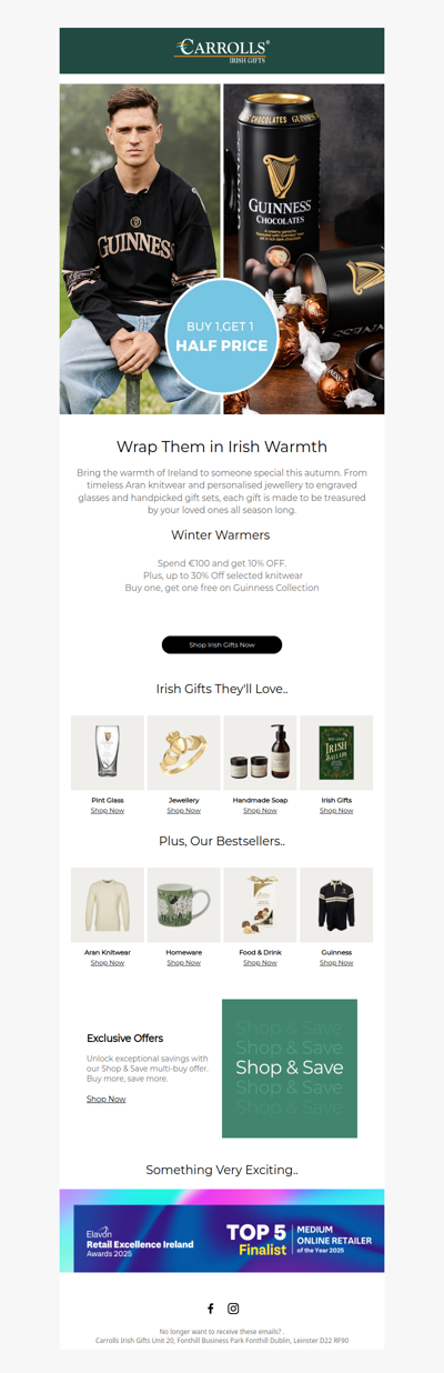 Cheers to Half Price Guinness! 🍻And Get 10% OFF