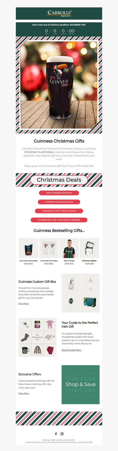 Wrap Iconic Guinness Gifts. Buy 1 Get 1 Half Price