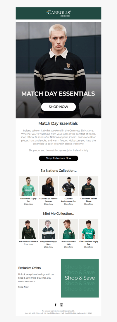 Back Ireland In Style! Shop Match Day Essentials