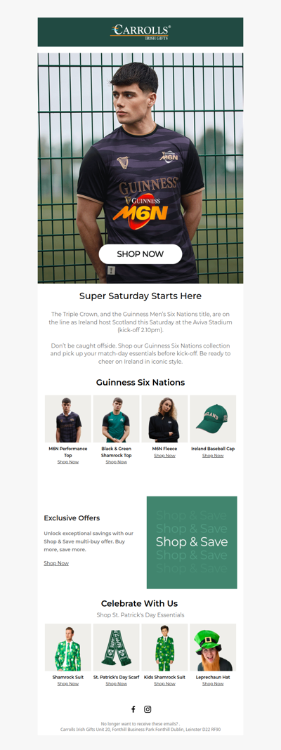 Super Saturday Starts here! Shop Guinness Six Nations 🏉