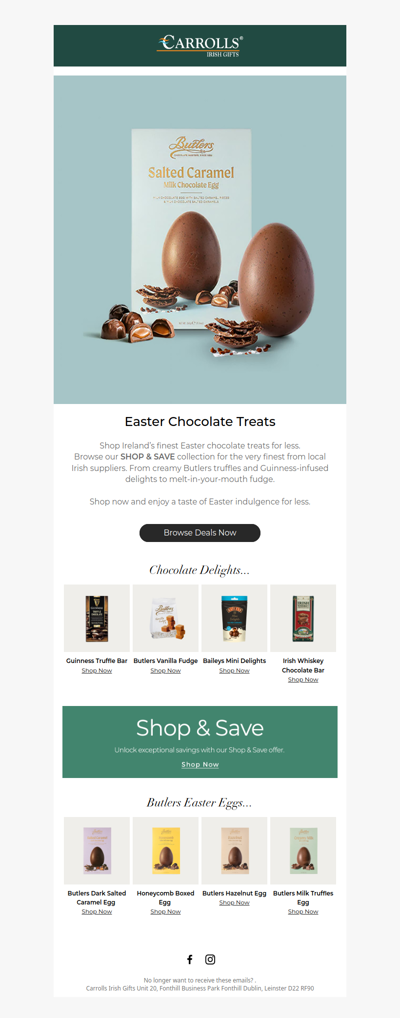 Shop & Save on Ireland's Finest Chocolate Treats