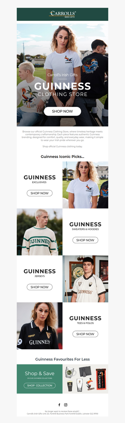 Official Guinness Store. Shop Iconic Irish Style