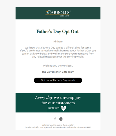 Father's Day Opt-out