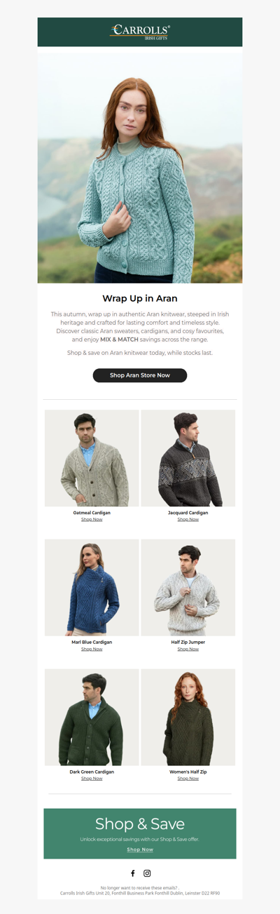 Wrap Up in Aran & Save 🍂