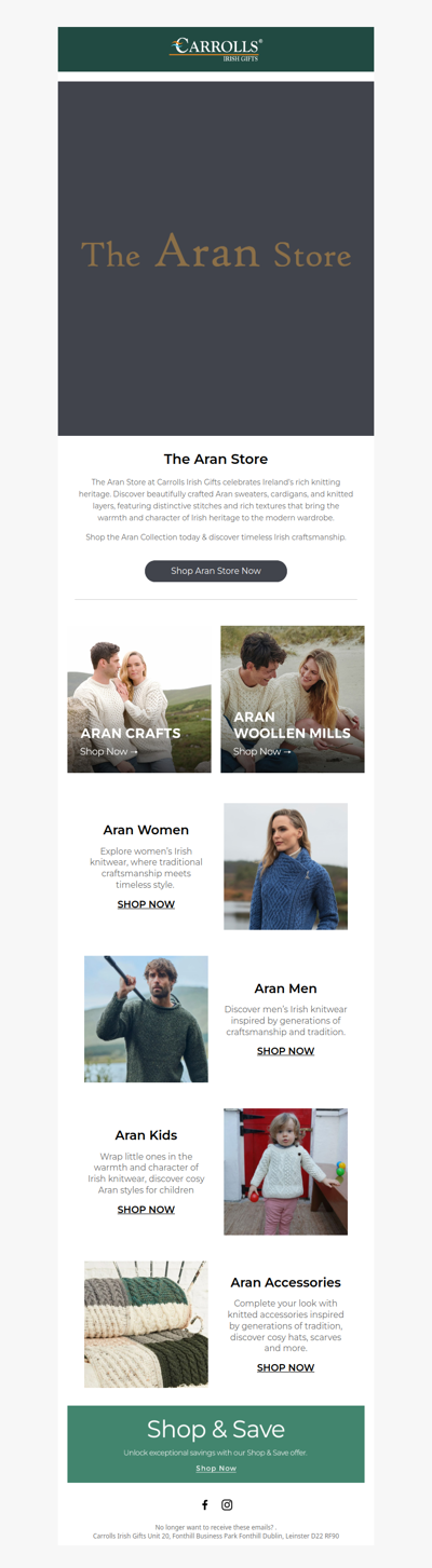Shop Our Official Aran Store Today 🧣