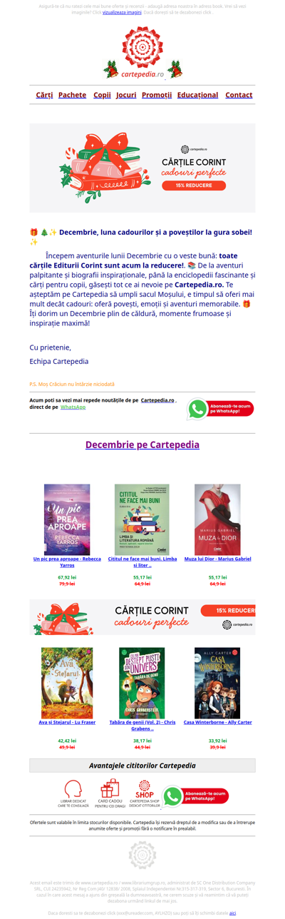 Reduceri Cartepedia - Editura Corint 15%