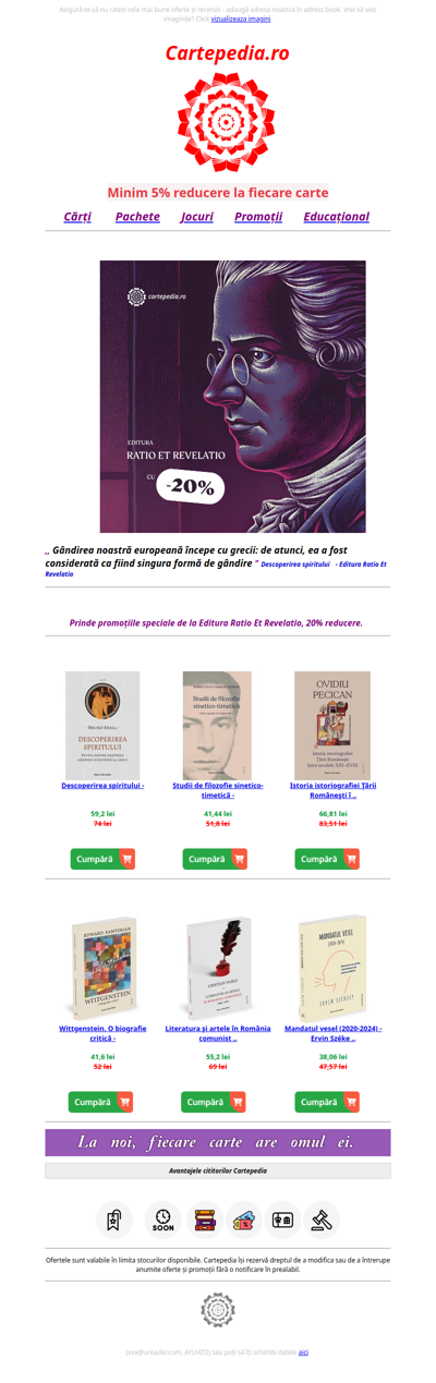 Reducere 20% Editura Ratio Et Revelatio