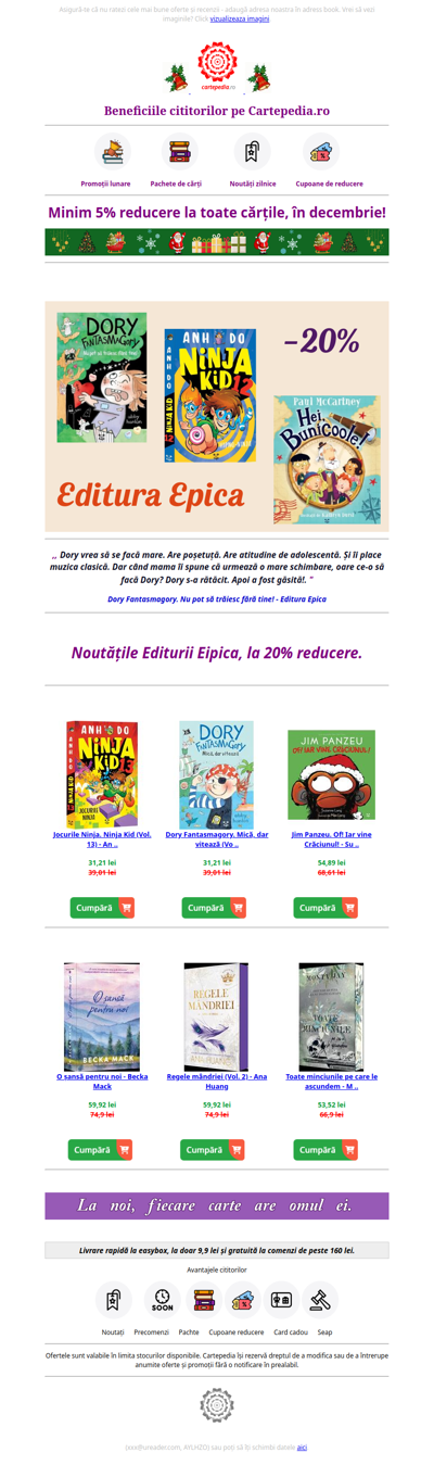 Reducere 20% Editura Epica