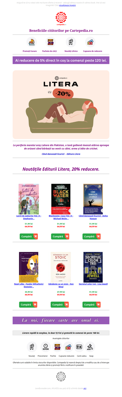 Reducere 20% Editura Litera