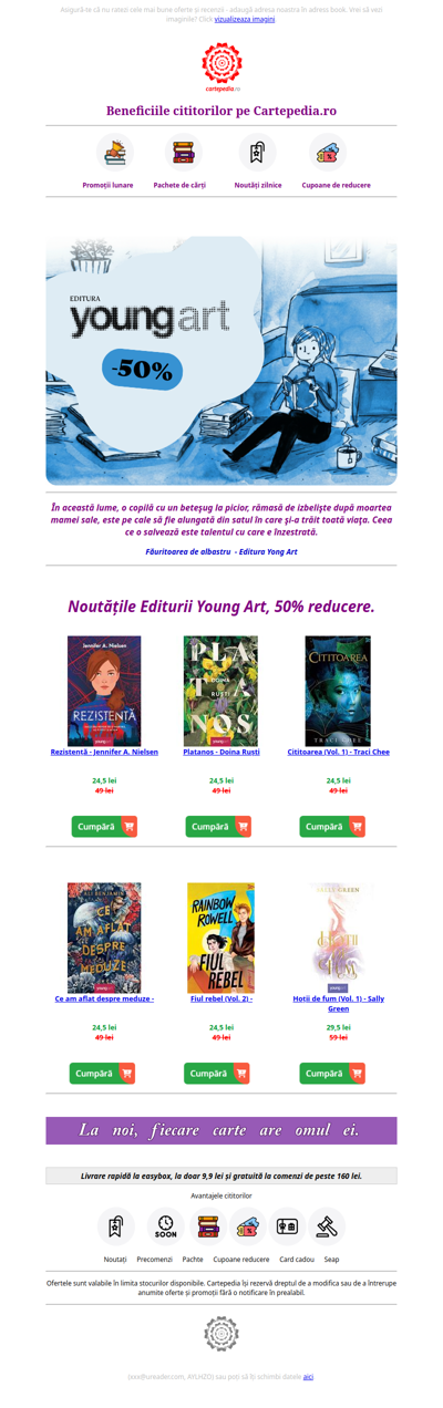 Reducere 50% Editura Young Art