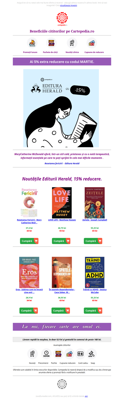 Reducere 15% Editura Herald