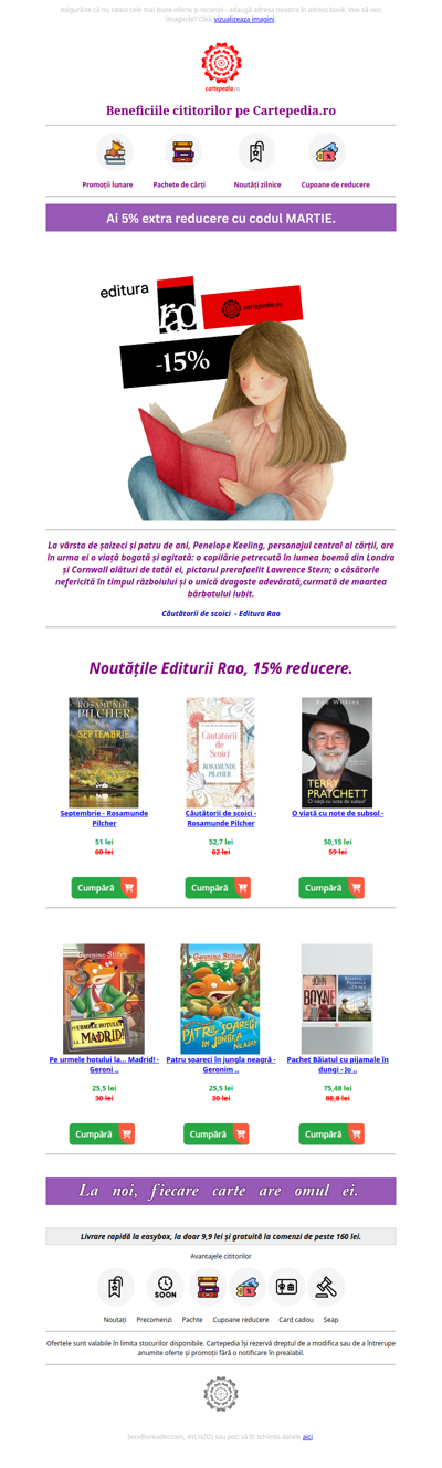 Reducere 15% Editura Rao