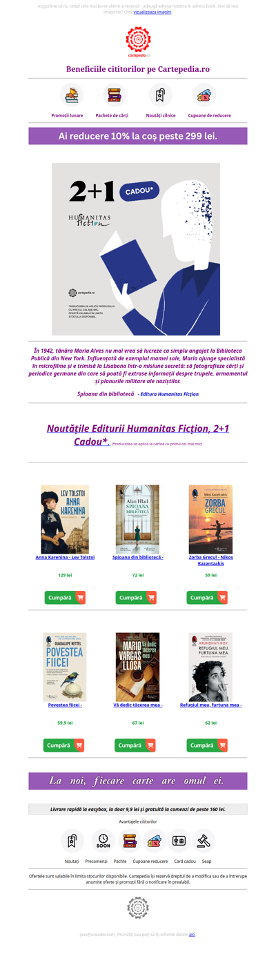 2+1 Cadou* Editura Humanitas Ficțion