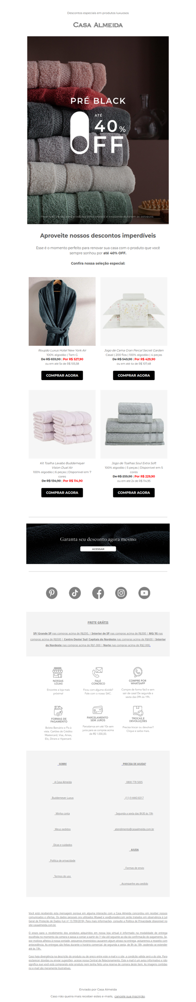 Pré Black: confira nossa seleção com até 40% OFF