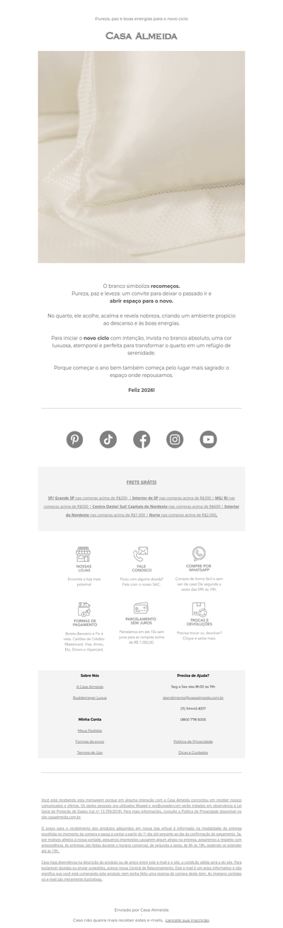 O branco como ritual de recomeço