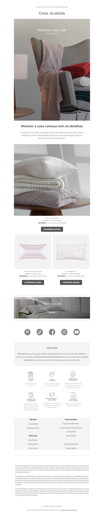 Seleção de acessórios para transformar o ambiente