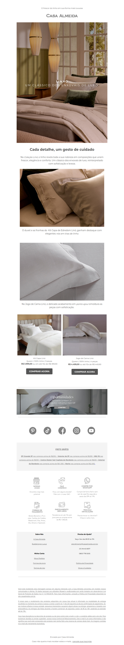 Coleção Linó: leve, natural e eternamente elegante