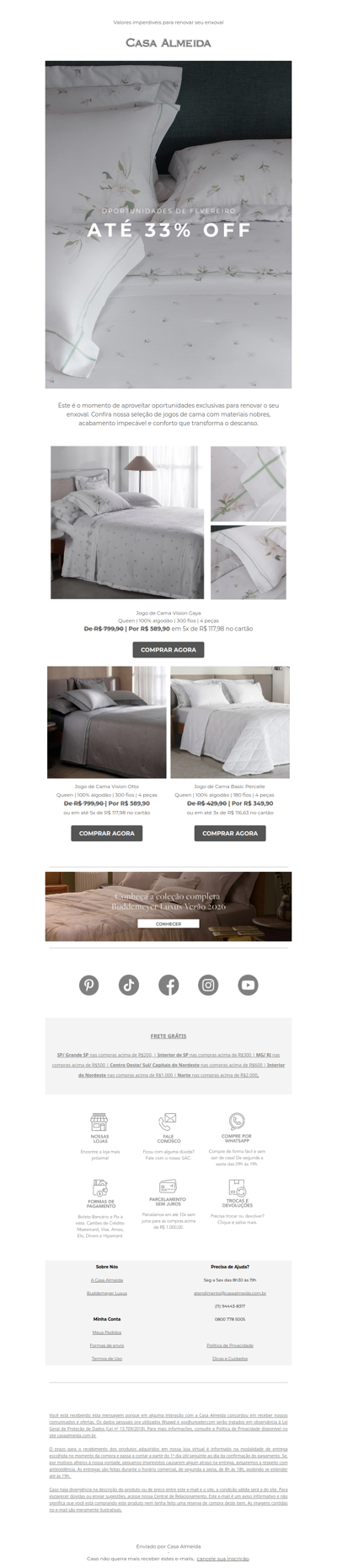 Oportunidades especiais até 33% OFF