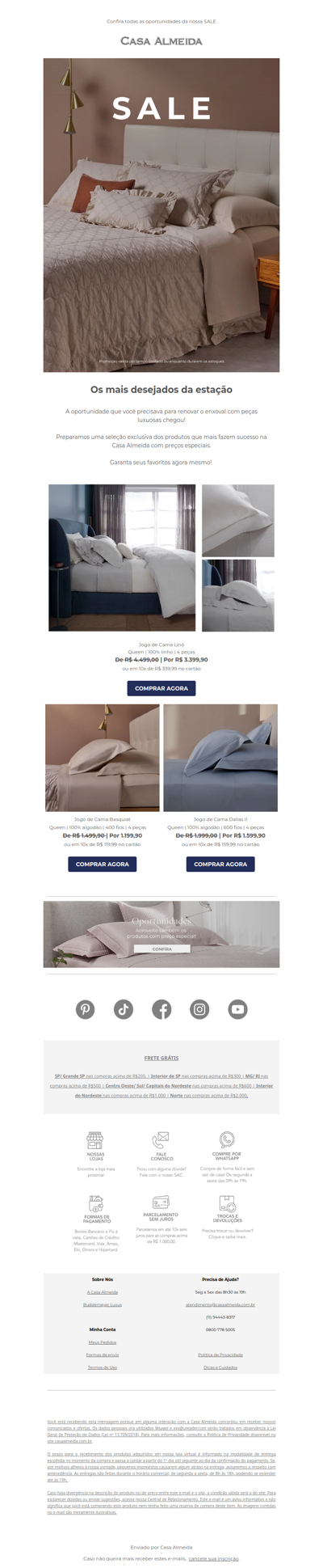 SALE: aproveite descontos exclusivos!