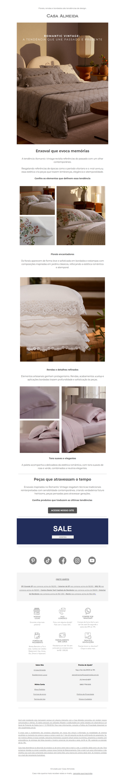 Romantic Vintage: quando o passado inspira o enxoval.