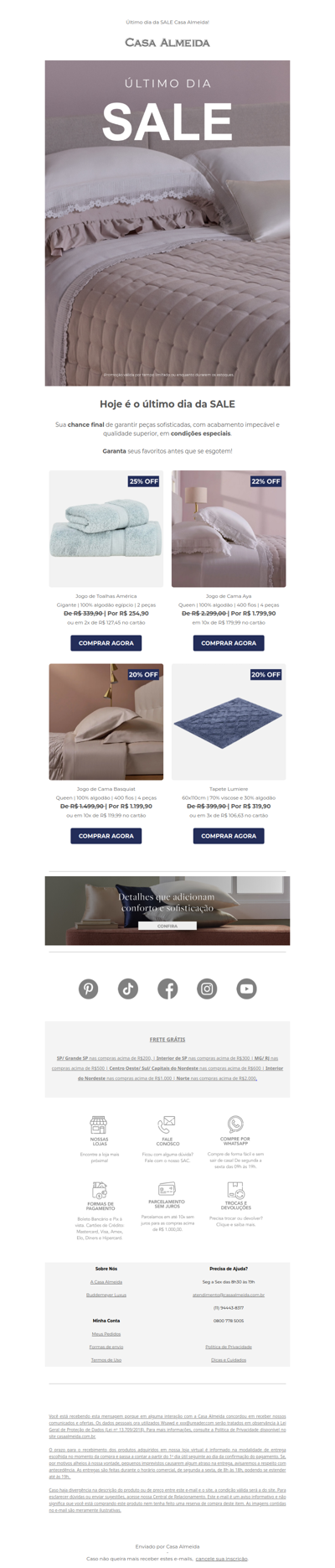 SALE: último dia para aproveitar condições especiais