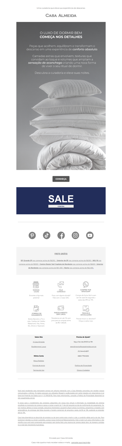 Seleção para transformar seu descanso em conforto absoluto