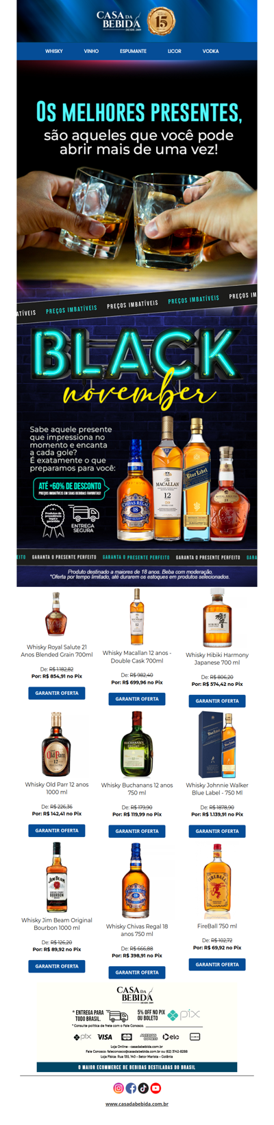 🥃✨ Quer desconto? Até 60% na Black Casa da Bebida! 🎉