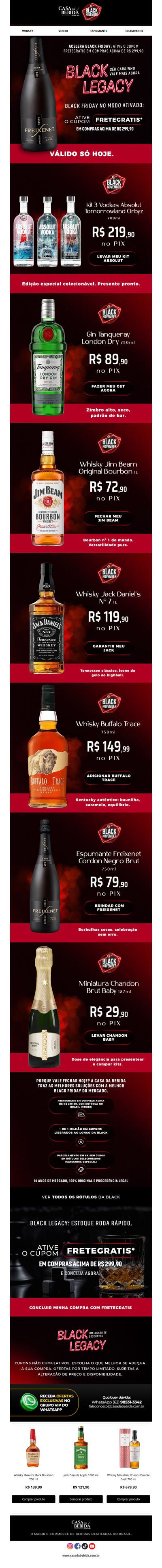 🍾✨ Aproveite FRETEGRATIS SÓ HOJE! A melhor Black da Casa da Bebida!!!