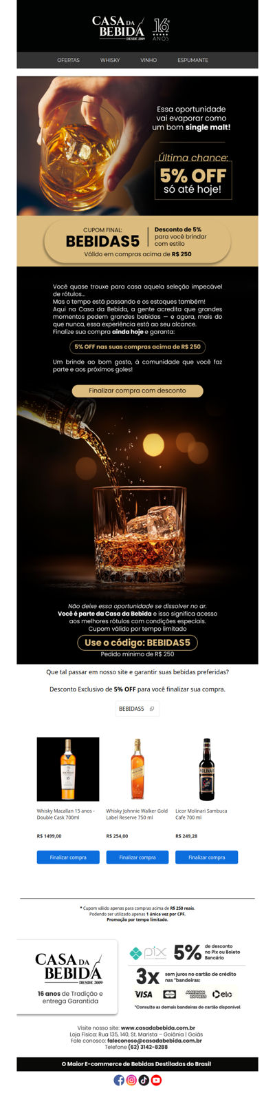 Falta só um passo para brindar com estilo 🥃