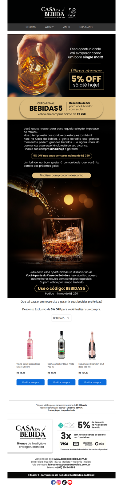 ✨ Falta só um passo para garantir seu espumante Chandon!