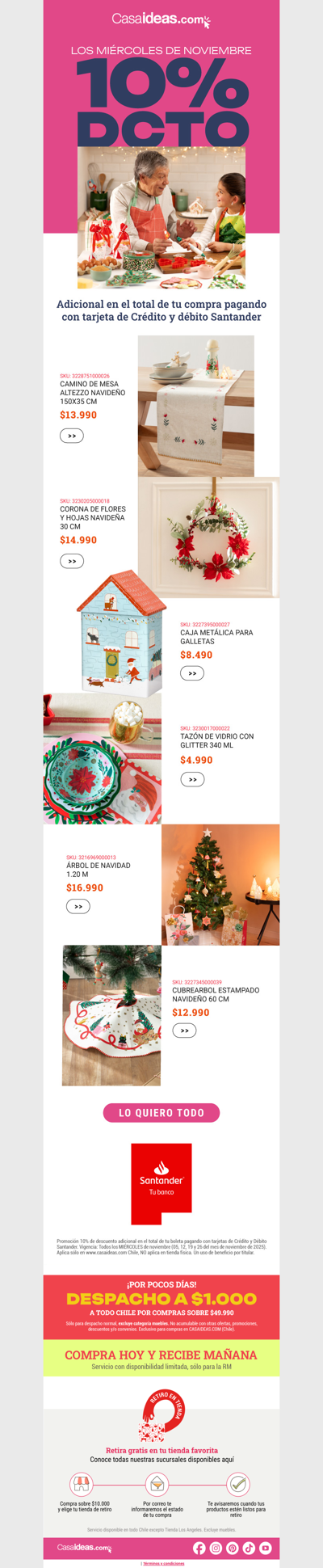 10% de dcto con tarjetas Santander 🙌🏻😍👀