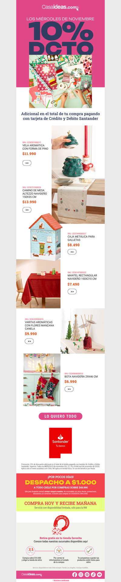 ¡Llena tu hogar de magia navideña! 🎄🎁💸 Además, tenemos 10% de dcto