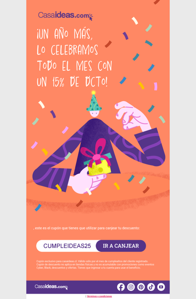 🎂🎊 , oímos que es tu cumpleaños este mes 👀