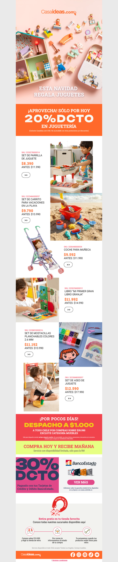 ¡Ideal para tus regalos! 20% de dcto en TODO juguetería 🙌🏻🧸❤️